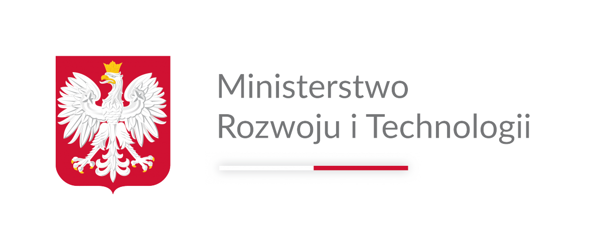 Logotyp Ministerstwa Rozwoju: po lewej orzeł biały, po prawej napis Ministerstwo Rozwoju
