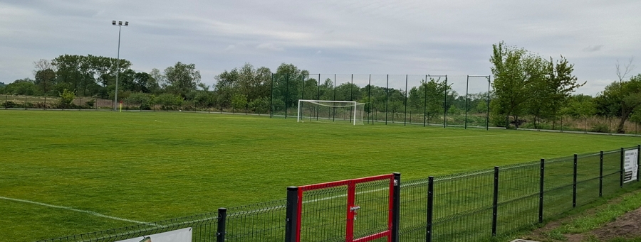 Na zdjęciu widac fragment trawiastego boiska